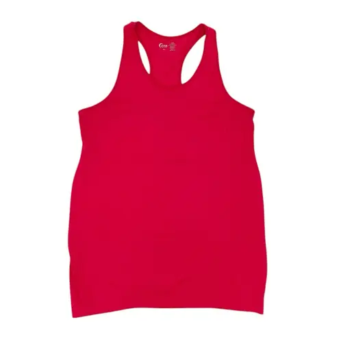 Zyia Active Copper Charged Tank Top Red Size XL Racerback Seamless Stretch Nylon