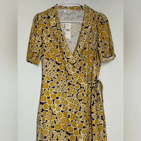 Corey Lynn Calter Floral Wrap Mini Dress NWT Size S Yellow