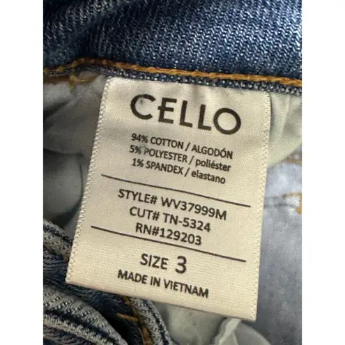 Cello  Alyssa High Rise Split Hem Flare Jeans Womens Size 3