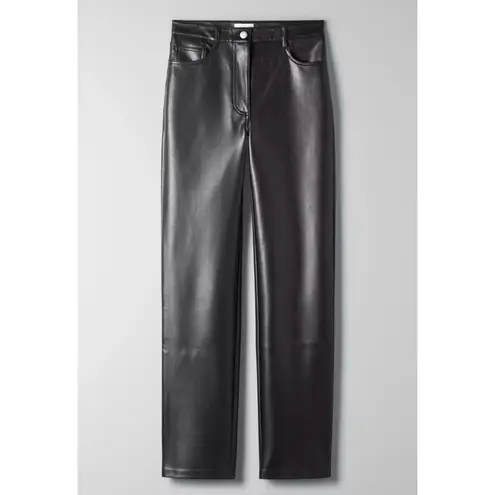 Wilfred NEW Aritzia  Melina Pant Vegan Leather High Rise Straight Leg Tall