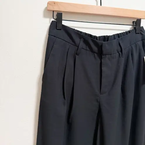 A New Day  crepe pleated high rise trousers work pants size 6 NWT black straight