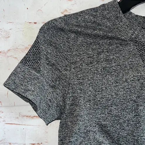 Ivy Park grey crop top work out gym XL seamless short sleeve tee shirt logo