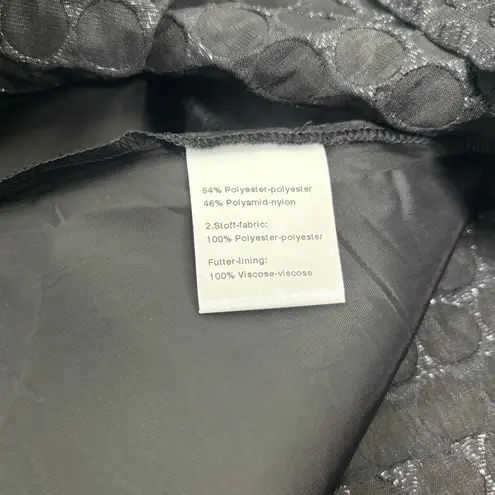 Akris Punto Jacquard Black Pleated Swiss Dot Stripe Skirt 12