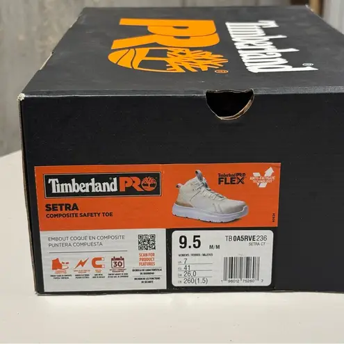 Timberland PRO Women’s 9.5 Setra Composite Safety Toe Work Shoes Comfort SR White