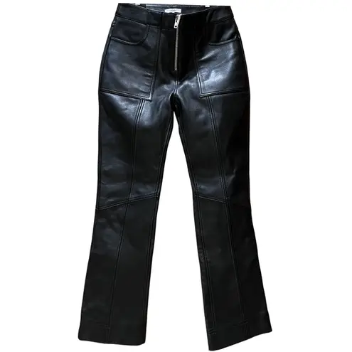 Ganni NWT Black Leather Trousers