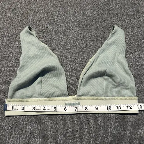 SKIMS Rib Plunge Bralette Size XL Mineral Green *SEE MEASUREMENTS*
