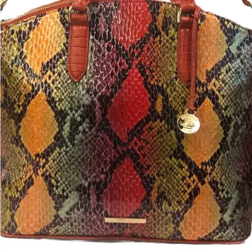 Brahmin Red Dragon Emperium Large Duxbury Satchel and Matching Ady Wallet