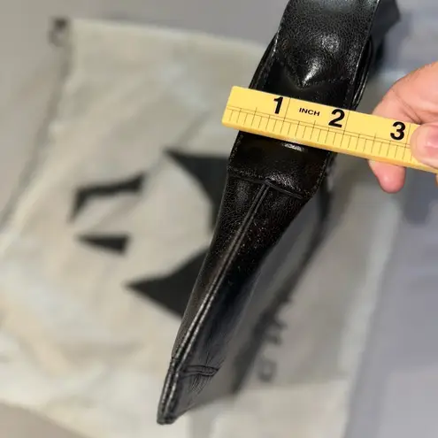 Gianni Chiarini • Vintage Cow Leather Black Shoulder Bag Y2K Italy Coin Pouch