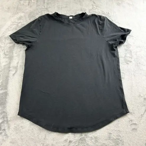 Lululemon  Womens Top Size 10 Short Sleeve Black Athletic Outdoors Preppy Boxy