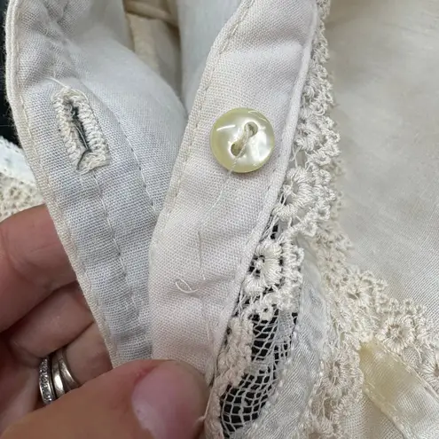 Gunne Sax Vintage Women's Cream Lace Blouse And Skirt Velvet Victorian Retro 5