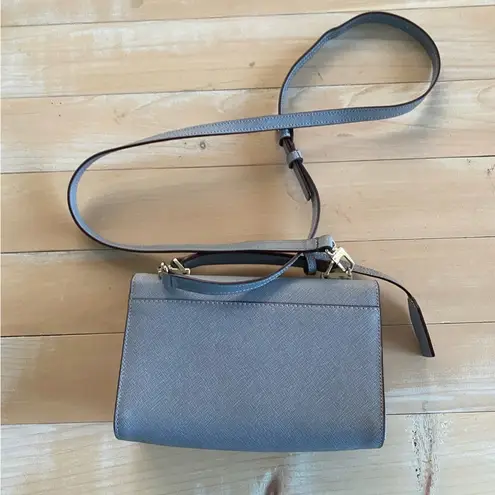 Vanessa Hogan Australia Gray Leather Sling Shoulder Bag