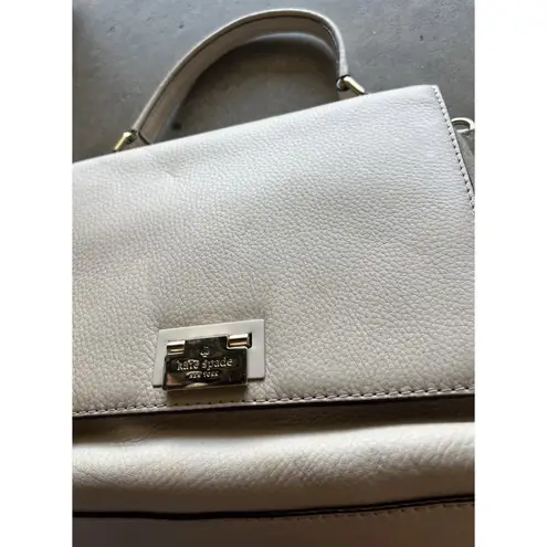 Kate Spade New York MAGNOLIA PARK LARGE LAUREL Tote Leather Bag Purse Cream White