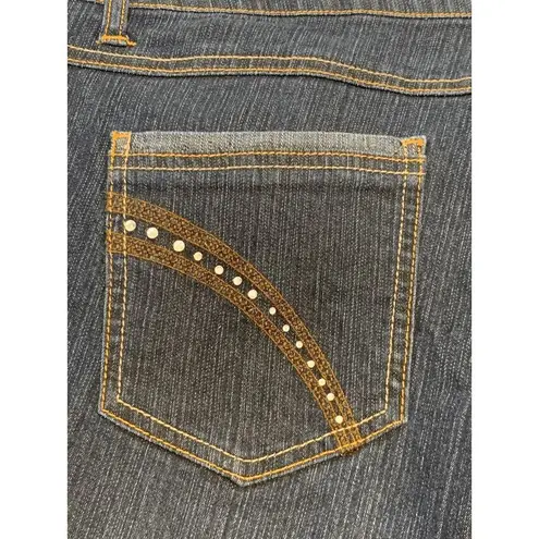 Evil Gemelli Flared Jeans Embellished Back Pockets Size 20 Blue