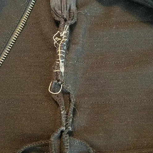 Aryn K . Zipper teeth medium Skirt Ruffle Trim Ponte Mini Skirt Black unique