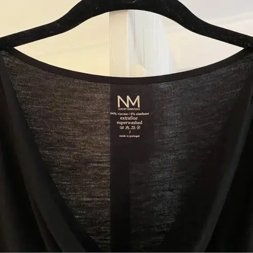 Neiman Marcus Luxury Essentials Cowl Neck Top Size 3 Black