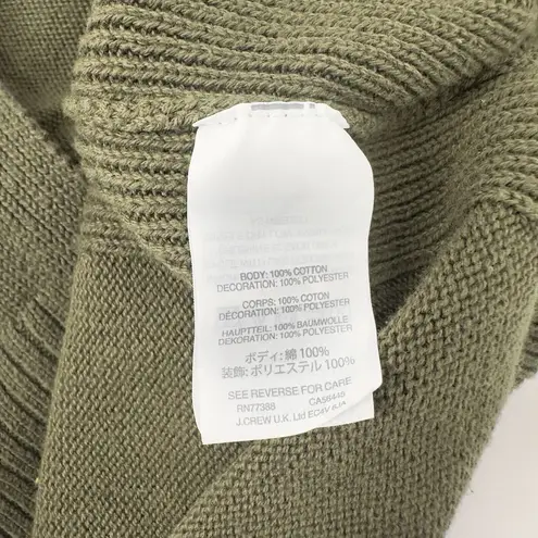 Womens J. Crew Olive Green Sleeveless Sweater Tank Size X Small Ribbon Trim