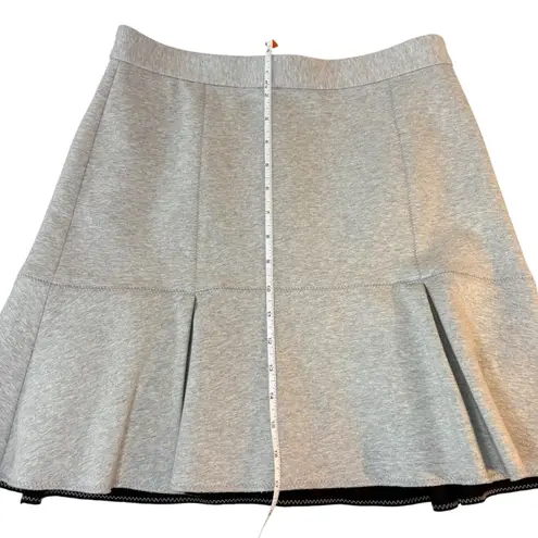 Madewell  Heather Gray‎ Pleated Mini Skirt Flared Hem Sweatshirt material  Size 6