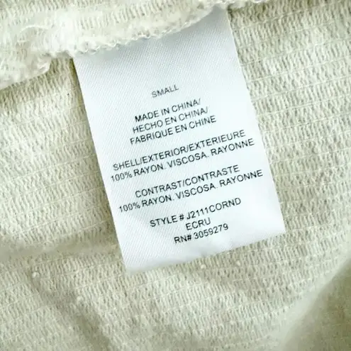 THREAD & SUPPLY | Ivory Ecru Corduroy Shacket Shirt Jacket Button Raw | Small