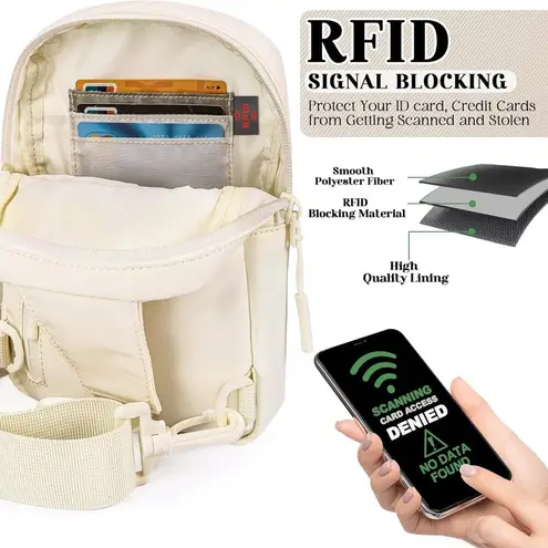 Small RFID Crossbody Bags for Women, Anti Theft Travel Small Sling Bag RFID Bloc