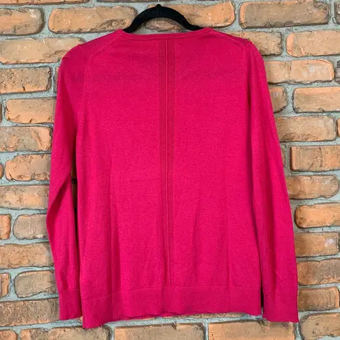 Banana Republic  Silk Cashmere Fuchsia Sweater Long Sleeve Crew Neck Women's S