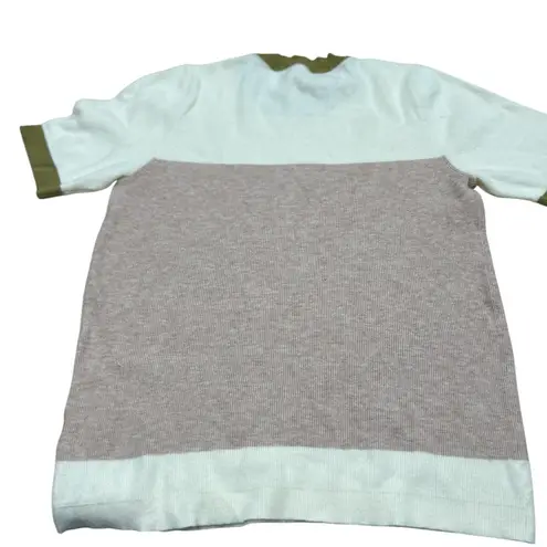 Polagram Lucy Avenue Women's Color Block Short Sleeve Pullover Sweater Size L