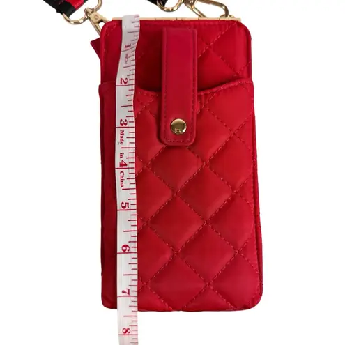 Sol and Selene Duality Quilted Cell Phone Crossbody Wallet Bag Red