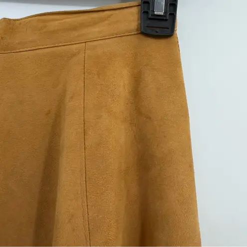 Vintage 70's Genuine Leather Made in USA soft suede western style midi skirt 3/4 Tan Size undefined