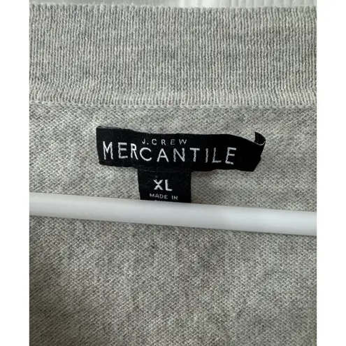 Shabby Chic JCrew Mercantile Women XL Grey Heather Long Sleeve sweater w bow y2k Gray