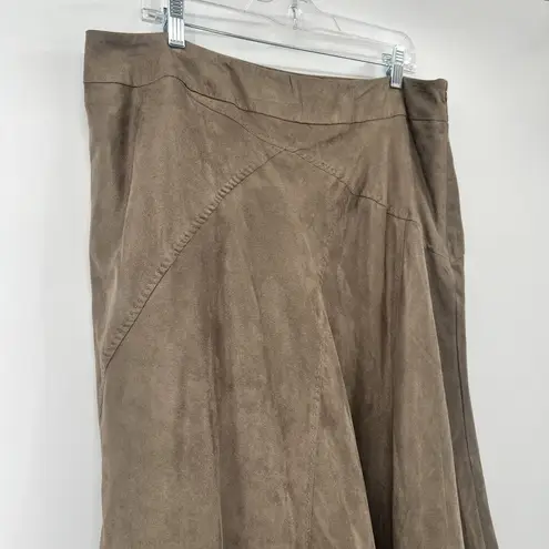 East 5th Womens Plus 18 Brown Midi Skirt Classy Business Boho Festival Hippie