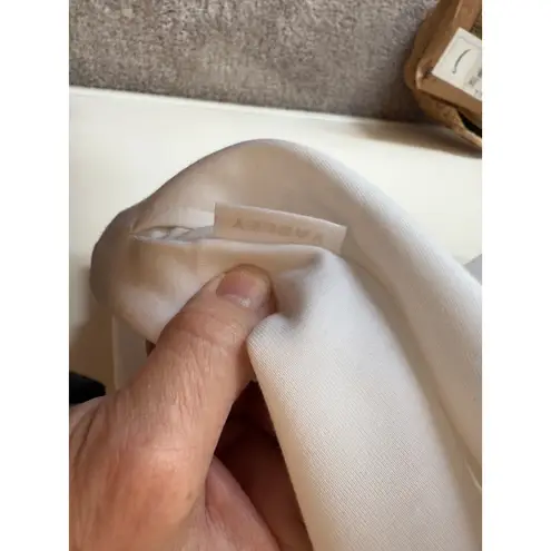 Varley Pelham Zip-Through Sweatshirt Womens XL White Viscose DoubleSoft Jacket