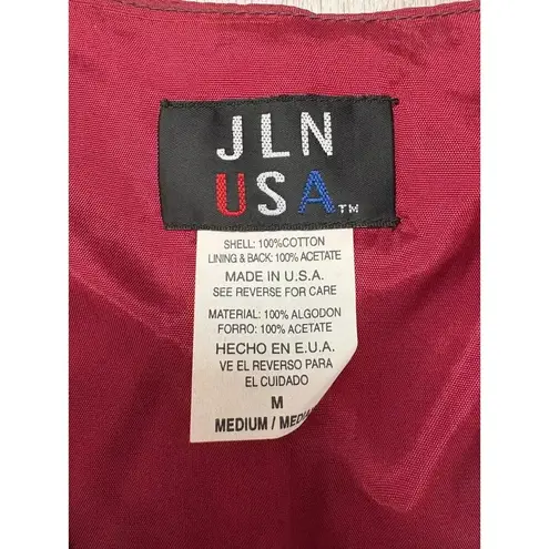 JLN USA | VINTAGE RARE Halloween Black Cat Jack o Lantern Pumpkins Vest | Medium Orange