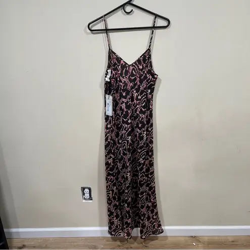 Ba&sh NWT NWT  midi Tylan silk slip dress size US 6 ROBE TYLAN Carbone