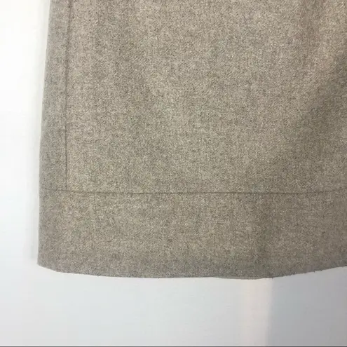 J. Crew Factory Light Brown Tan Double Serge Mini Wool Skirt 2