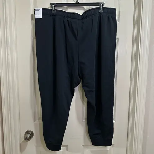 Nike Women’s  Jogger Sweatpants Mid Rise Black Gold Logo Plus Size 3X NWT