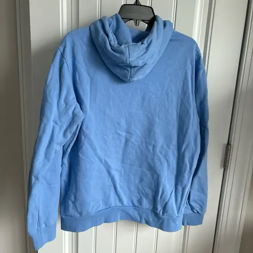 Blue Hoodie with Love Volleyball Design Size M