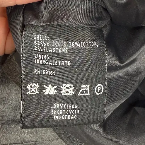 Carlisle Blazer Women's 10 Grey Faux Suede Suit Jacket Classic Preppy Cozy Work