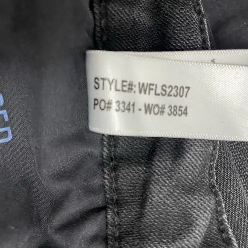 DU/ER DUER Performance Denim Straight Mid Jeans Aged Black Distressed Size 27