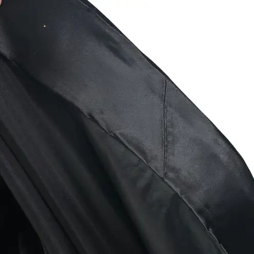 Roland Nivelais Bergdorf Goodman Velvet Long Sleeve Formal Maxi Dress Train 10 Black