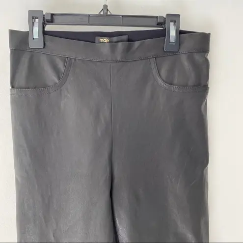 Maje Smarta Black Lamb Leather Stretch Leggings Small NWTS