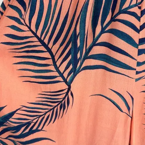 Cleobella Peach Tropical Print Wide Leg Sleeveless Jumpsuit XS