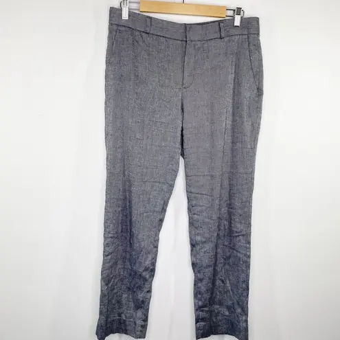 Banana Republic  Avery Blue Linen Cotton Blend Dress Pants Women's Size 6