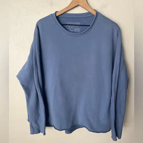 Frank & Eileen Anna Long Sleeve Capelet Sweatshirt blueberry medium