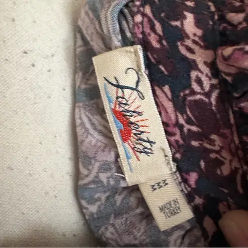 Faherty Portia Blouse Top peasant Paisley Size Medium