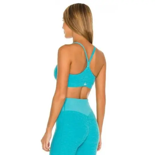 Alo Yoga Alosoft Gratitude Bra in Bright Aqua Heather Size Small