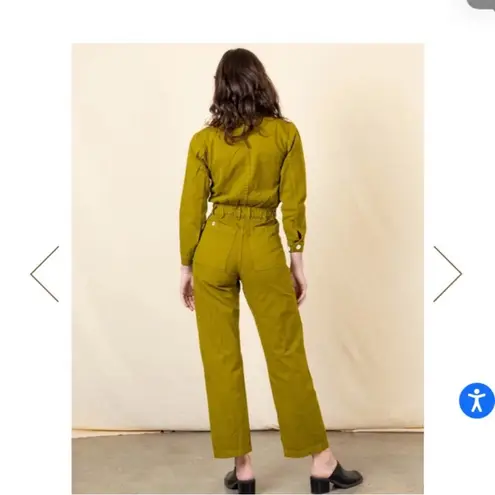 Big Bud Press Everyday Utility Jumpsuit Cotton Olive Green Small EUC