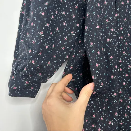 Vintage Cottage Dress Womens Small Prairie Modest Country Boho Trad Wife Costume Blue