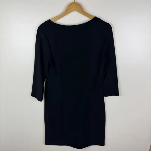 Boston Proper Black Square Neck Sheath Dress Sz Small Stretch Minimalist Career - Image 4