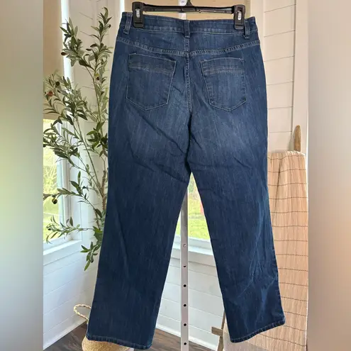 Christopher & Banks Medium StoneWash Relaxed Straight Leg Jeans, Classic, 4S