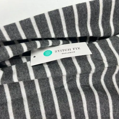 Pink Clover NWT Stitch Fix Plus Striped Cowl Neck Top Size Petite XS XSP NEW