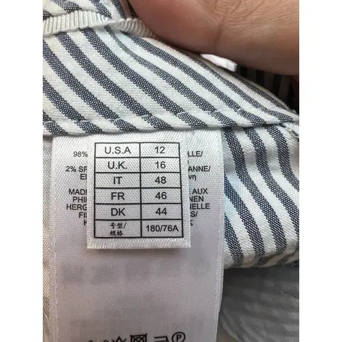 Brooks Brothers Women's Seersucker Chino Striped Pants 12